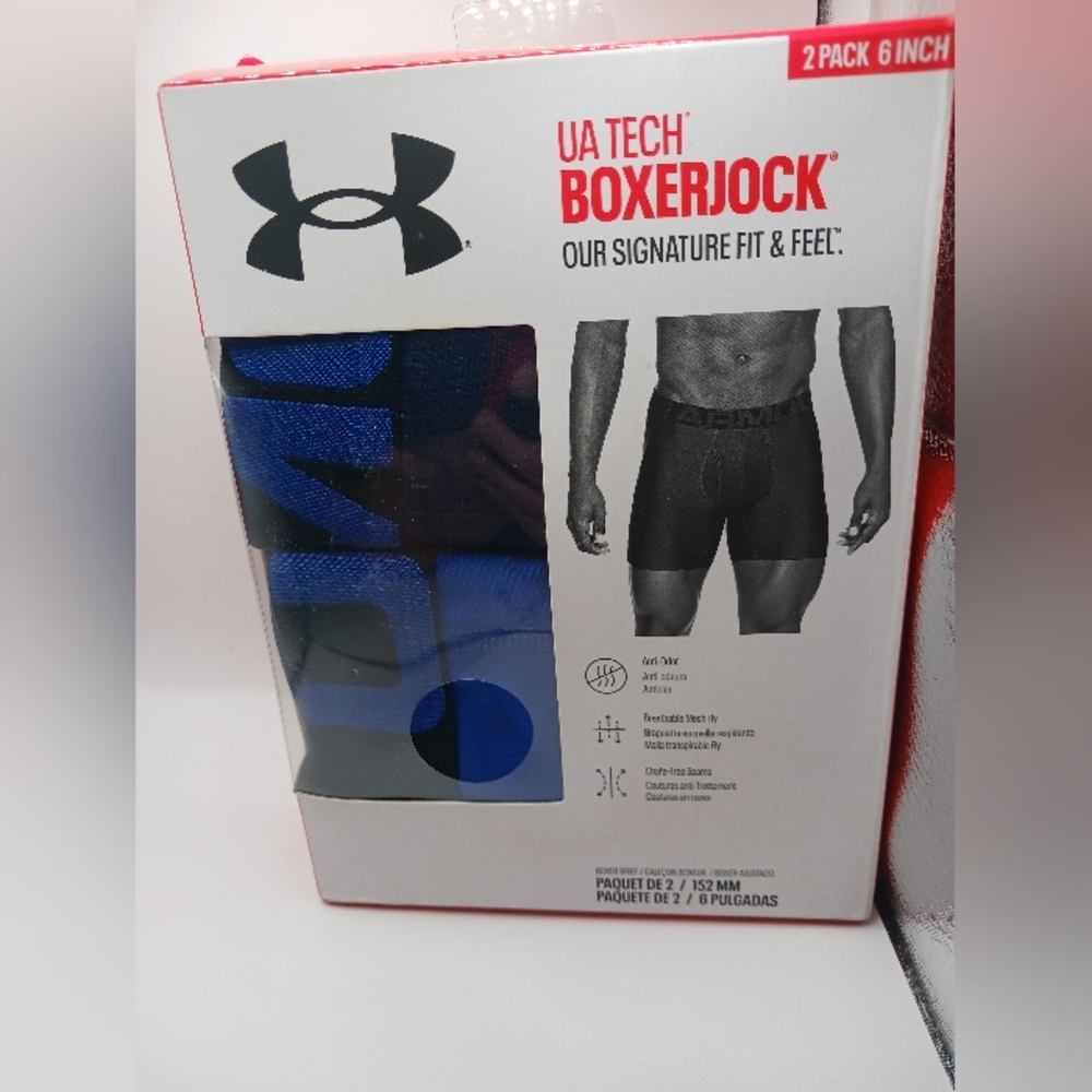 Men’s Underamour Tech 6" Boxer Pak of 2 Size 5 X LARGE New in Package